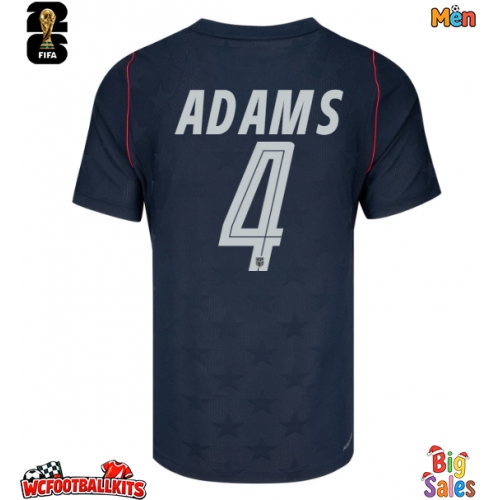 United States Tyler Adams #4 Replica Away Stadium Shirt World Cup 2026 Short Sleeve